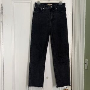 Madewell Dark Denim Straight Leg Jeans